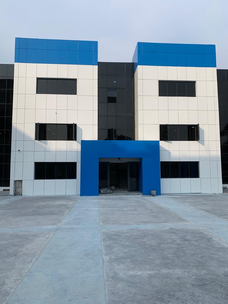 Modern building with aluminium facade design